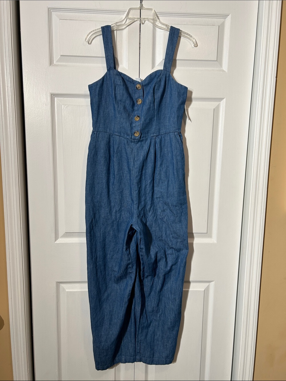 NWT OLD NAVY Blue Denim-Style One-Piece Jumpsuit size M Medium